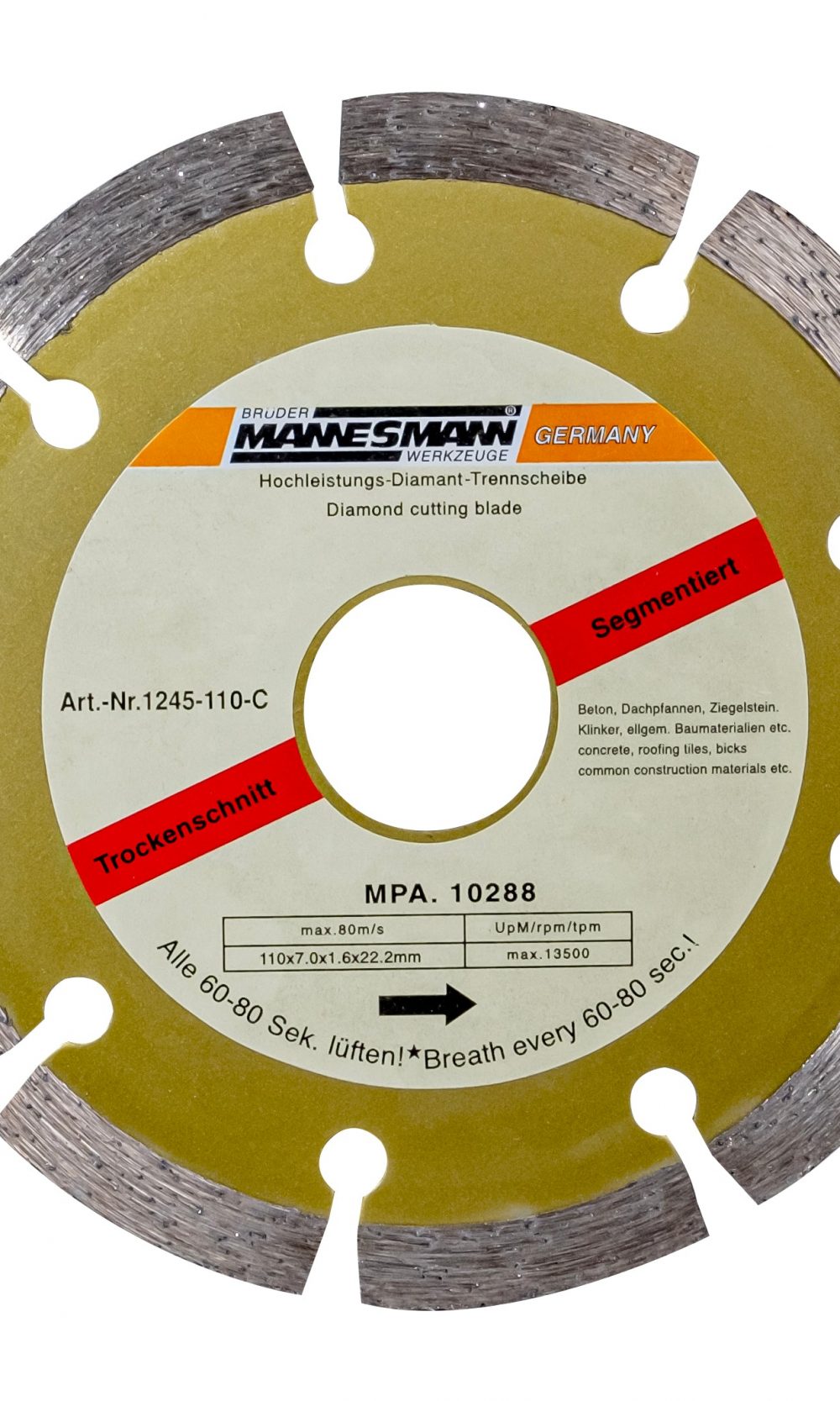 قرص قطع الماس ، مجزأ ،