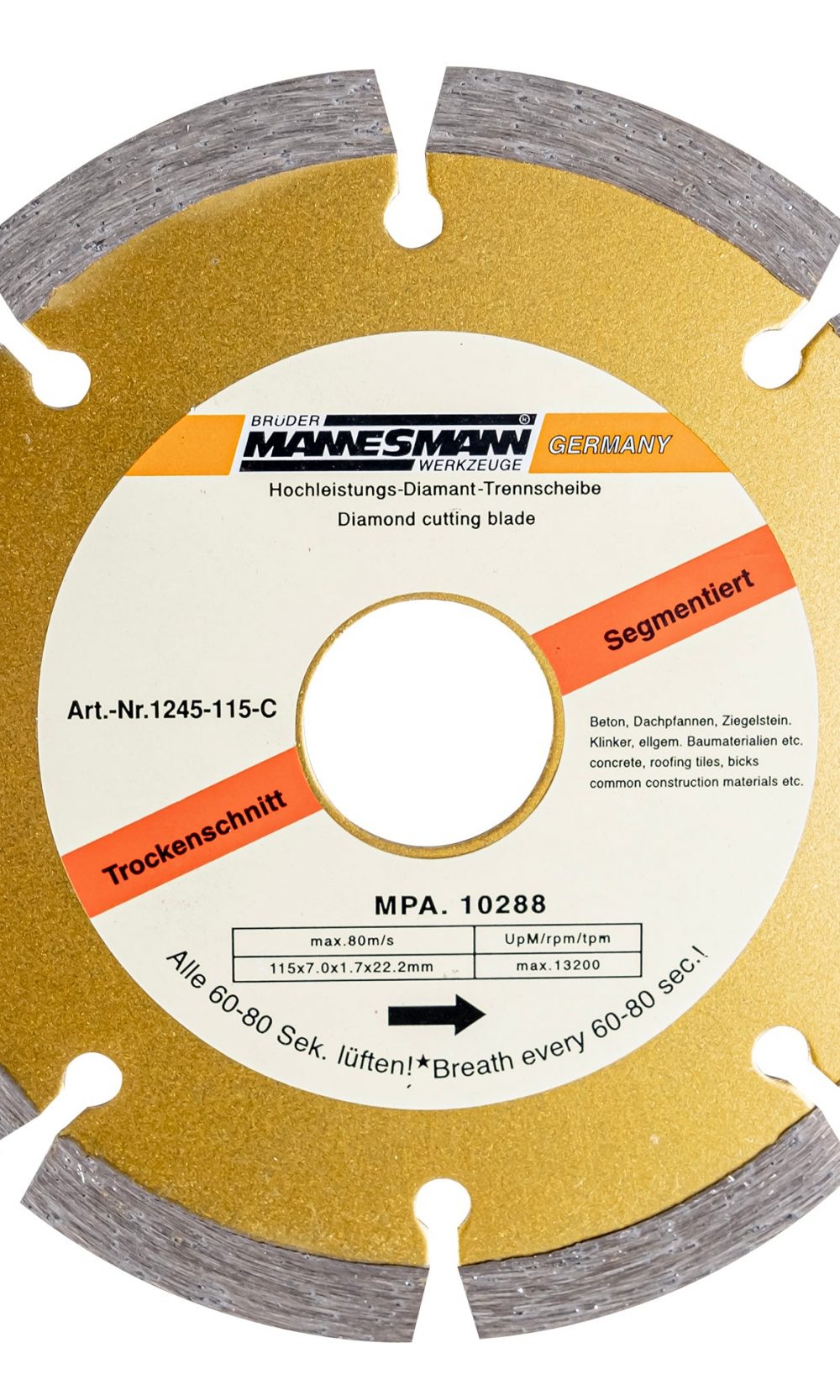 قرص قطع الماس ، مجزأ ،