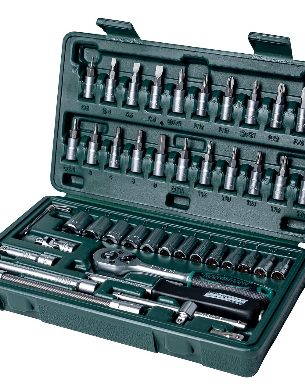 مجموعة وجع المقبس 1/4 بوصة ، 46 قطعة.