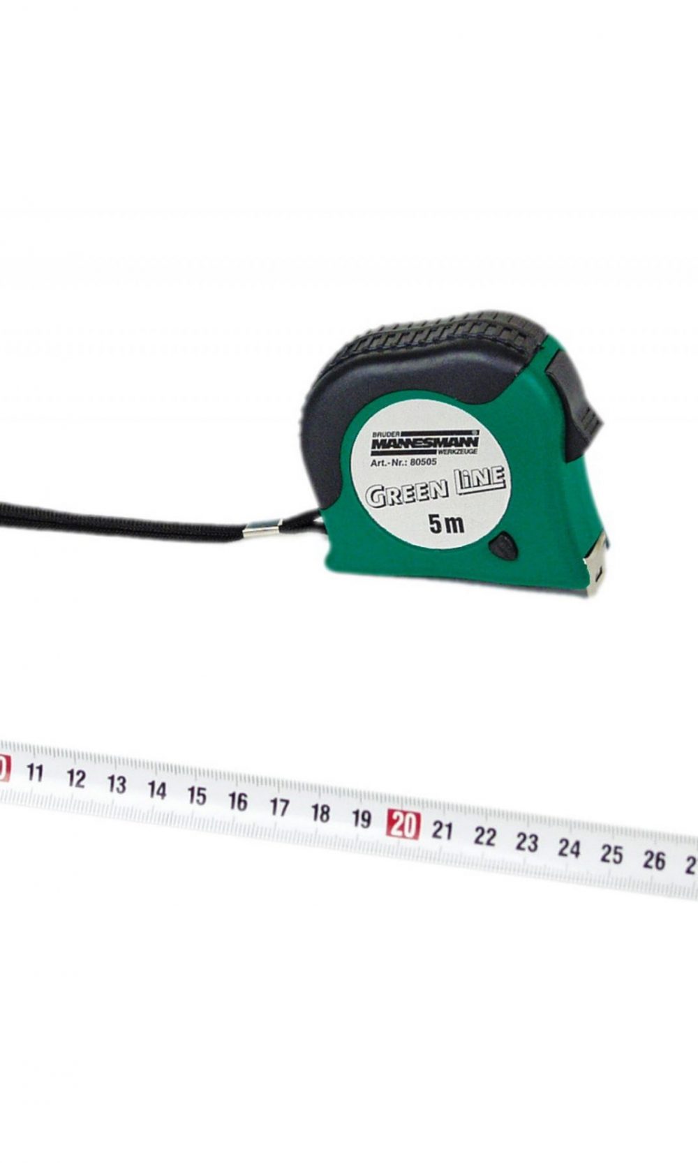 شريط قياس 5 م × 19 مم ، علبة خضراء / سوداء