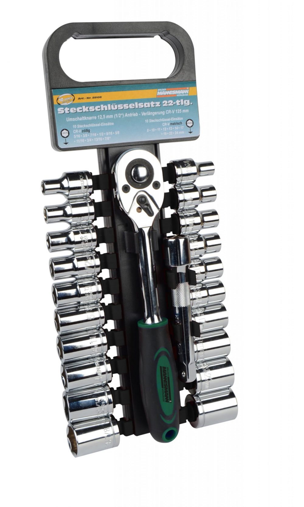 مجموعة وجع المقبس 1/2 "، 22 قطعة.