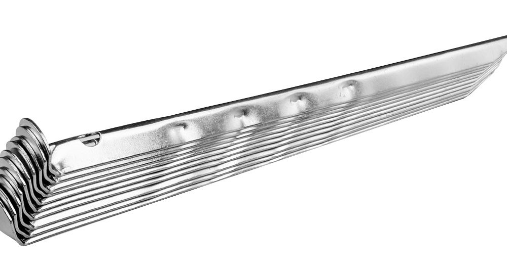 أوتاد فولاذية شبه دائرية ، مموجة ، طول 23 سم ،