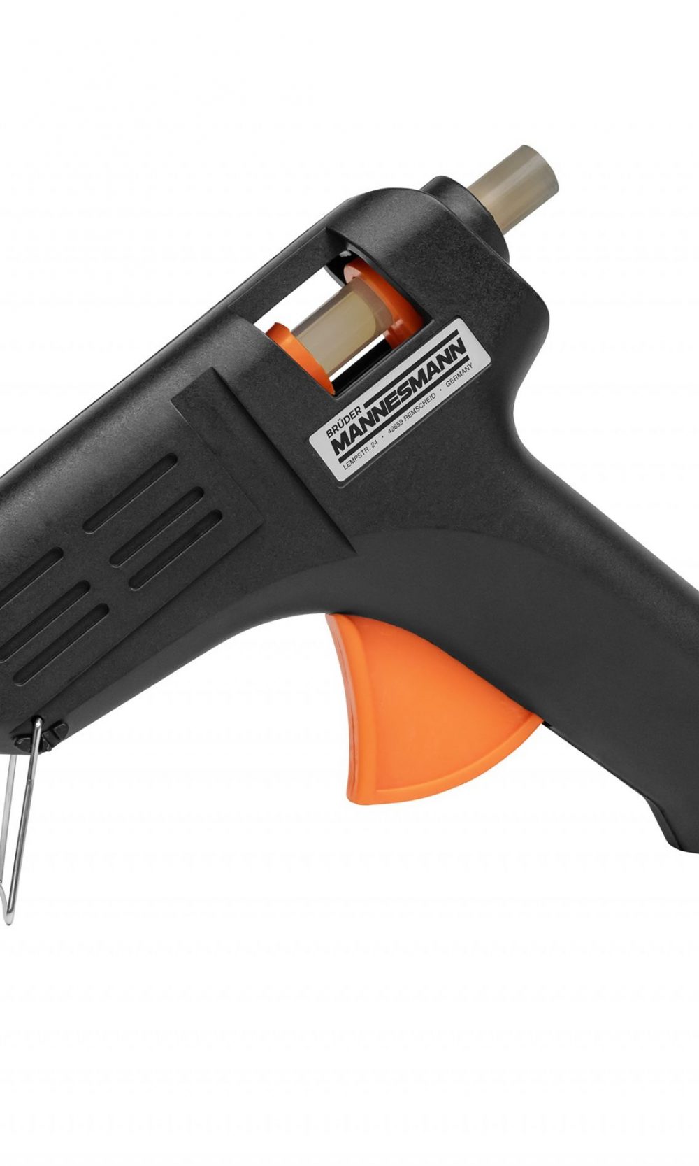 مسدس الغراء الساخن مع العصي في العلبة