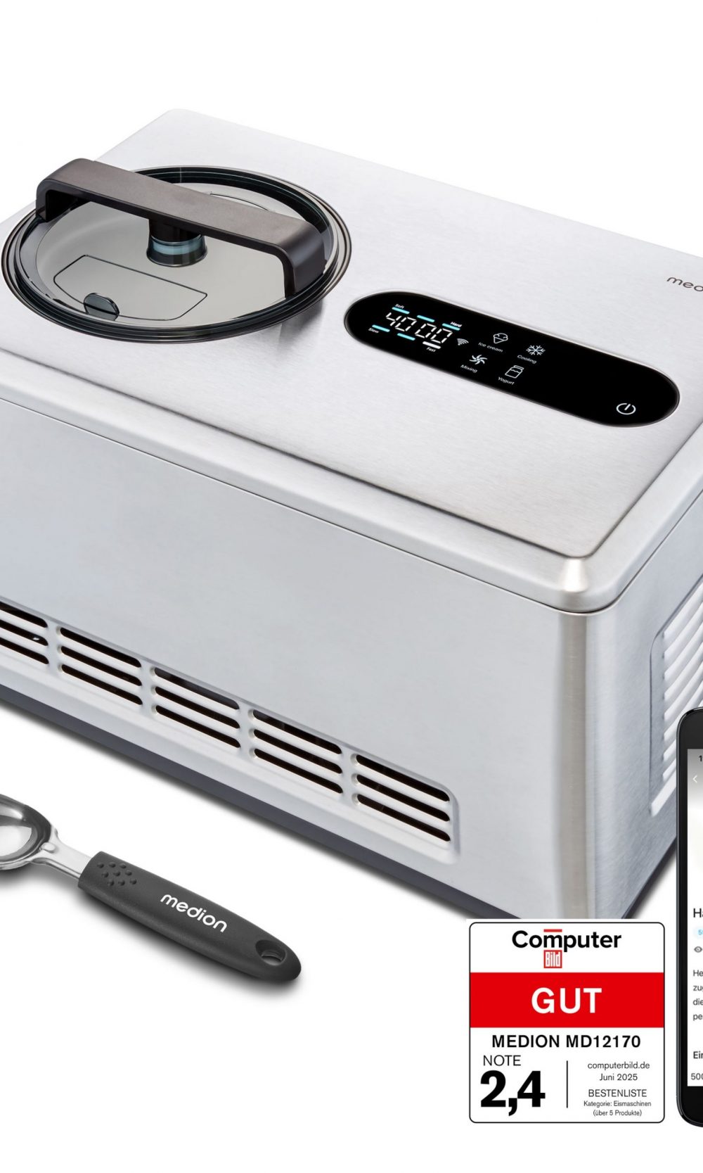 لايف® ماكينة الآيس كريم الذكية MD 12170