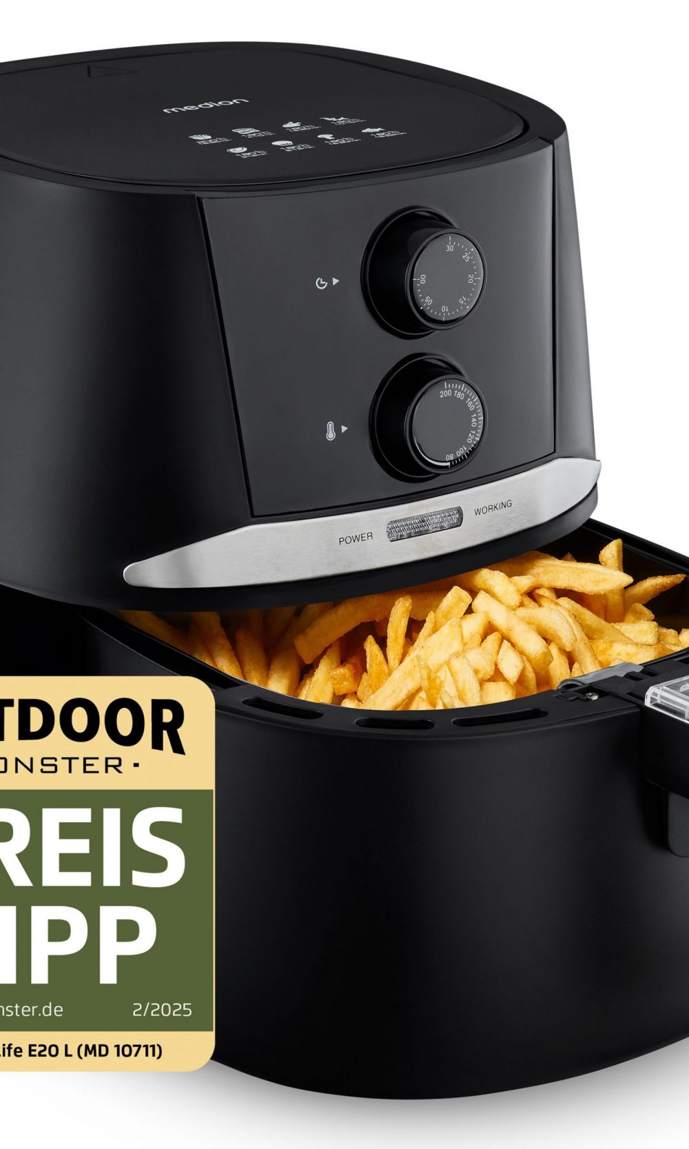 لايف® E20 L مقلاة هوائية (MD 10711)