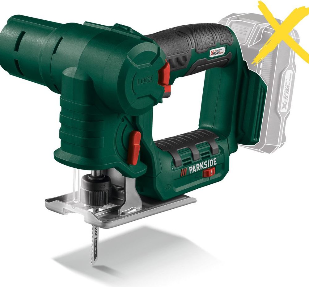 بارك سايد® 20 فولت بانوراما لاسلكية ومنشار ترددي »PSSSA 20-Li B2«، بدون بطارية وشاحن