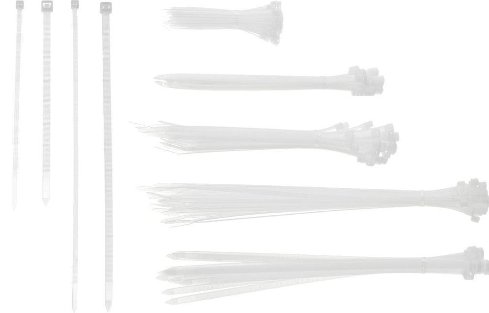 مجموعة ربطة عنق الكابلات بارك سايد 251 قطعة. أبيض