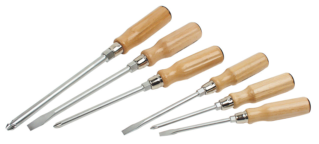 مفك براغي 250 × 14 مم ، مقبض خشبي