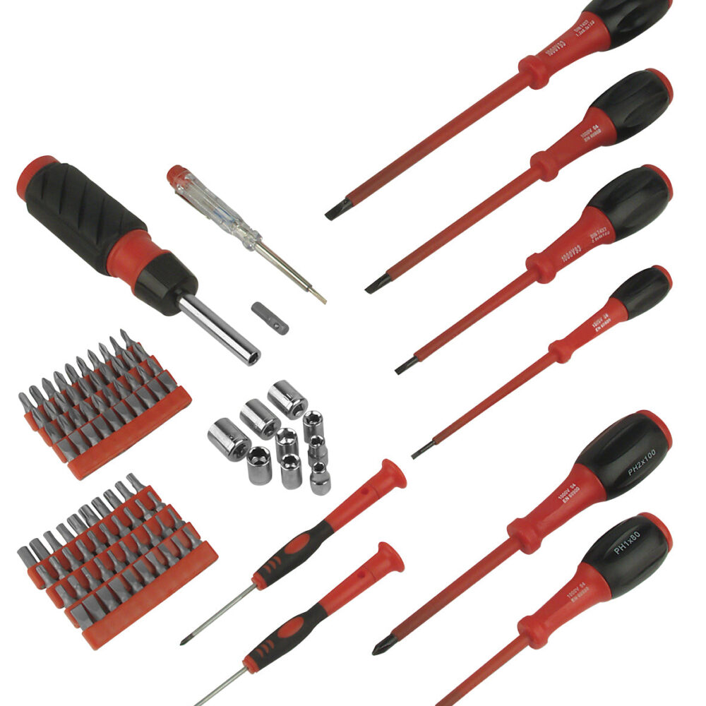 مفك البراغي + بت + مجموعة وجع المقبس,