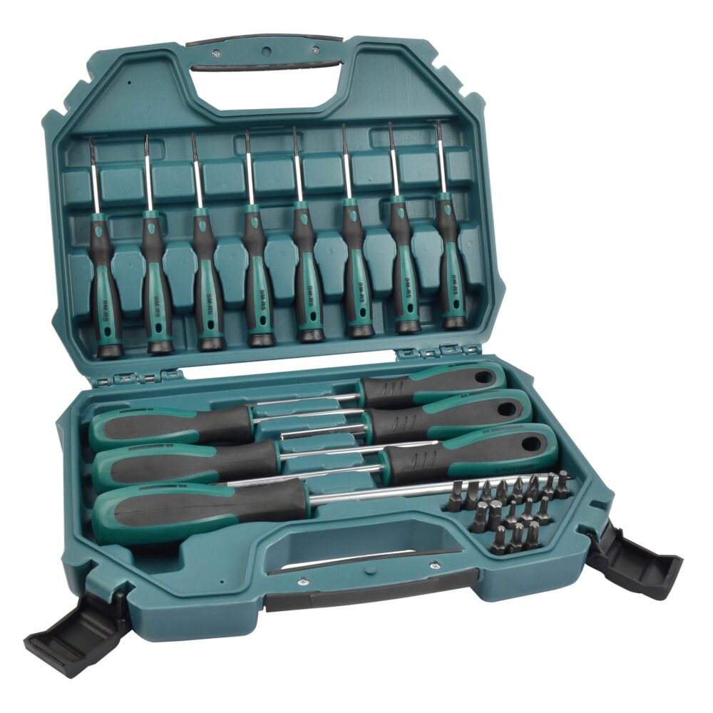 مفك البراغي + مجموعة بت ، 30 قطعة.