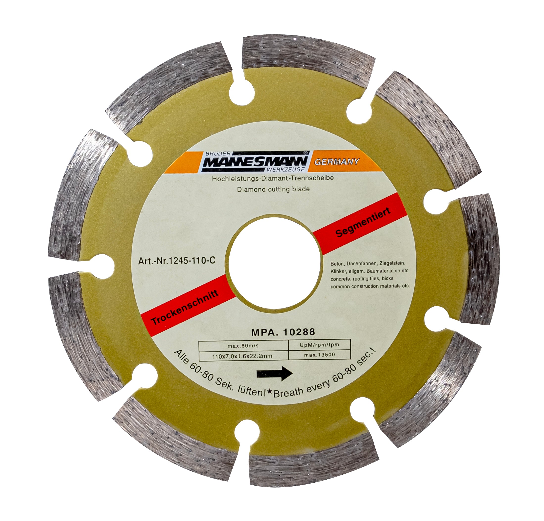 قرص قطع الماس ، مجزأ ،