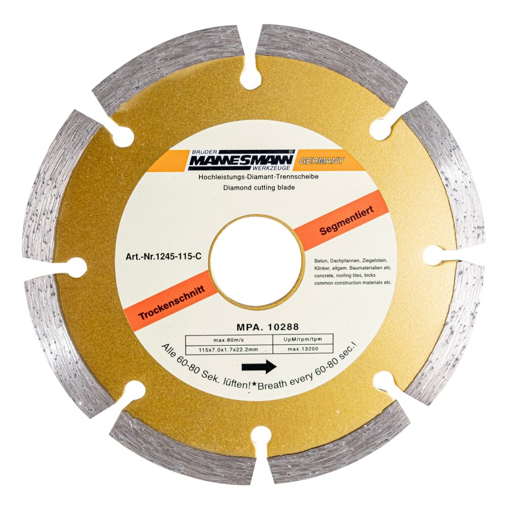 عجلة قطع الماس ، حافة كاملة ، قطر. 115 مم