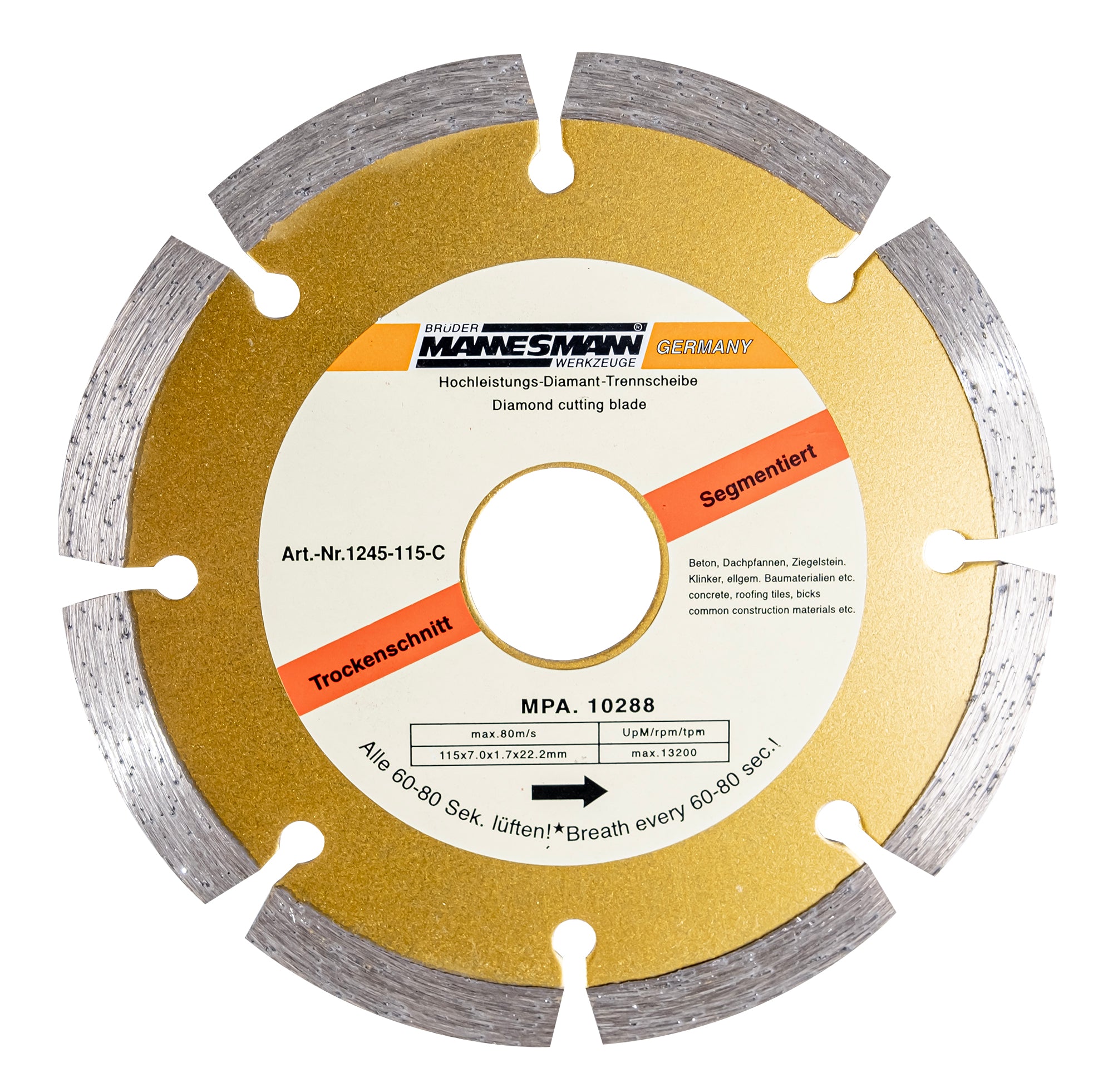 قرص قطع الماس ، مجزأ ،