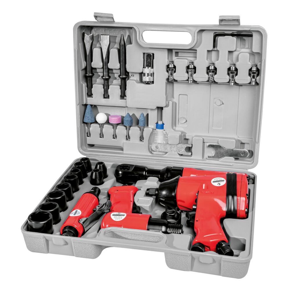 مجموعة أدوات تعمل بالهواء المضغوط ، 33 قطعة.