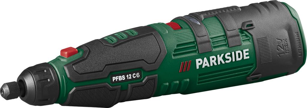 بارك سايد® 12 فولت طاحونة الحفر الدقيقة اللاسلكية »PFBS 12 C6«، مع بطارية بدون شاحن