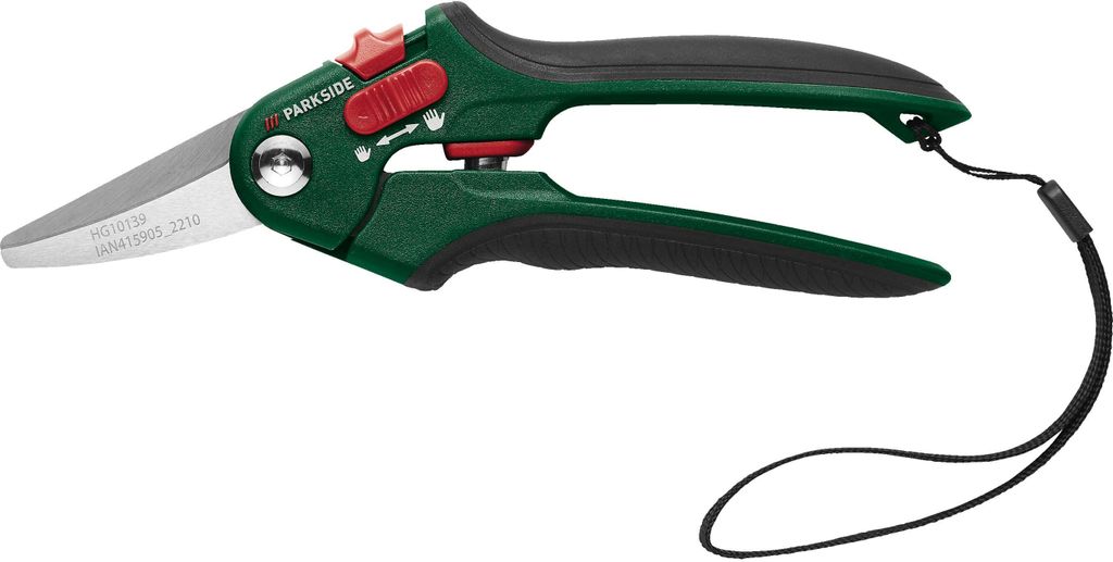 مقصات بارك سايد® ، ممر سندان عالمي ، ستانلس ستيل ، مقابض مريحة مطاطية غير قابلة للانزلاق ، حزام معصم ، عرض فتح قابل للتعديل ، قفل أمان بيد واحدة ، 6 مم Ø ، للأيدي الصغيرة والكبيرة