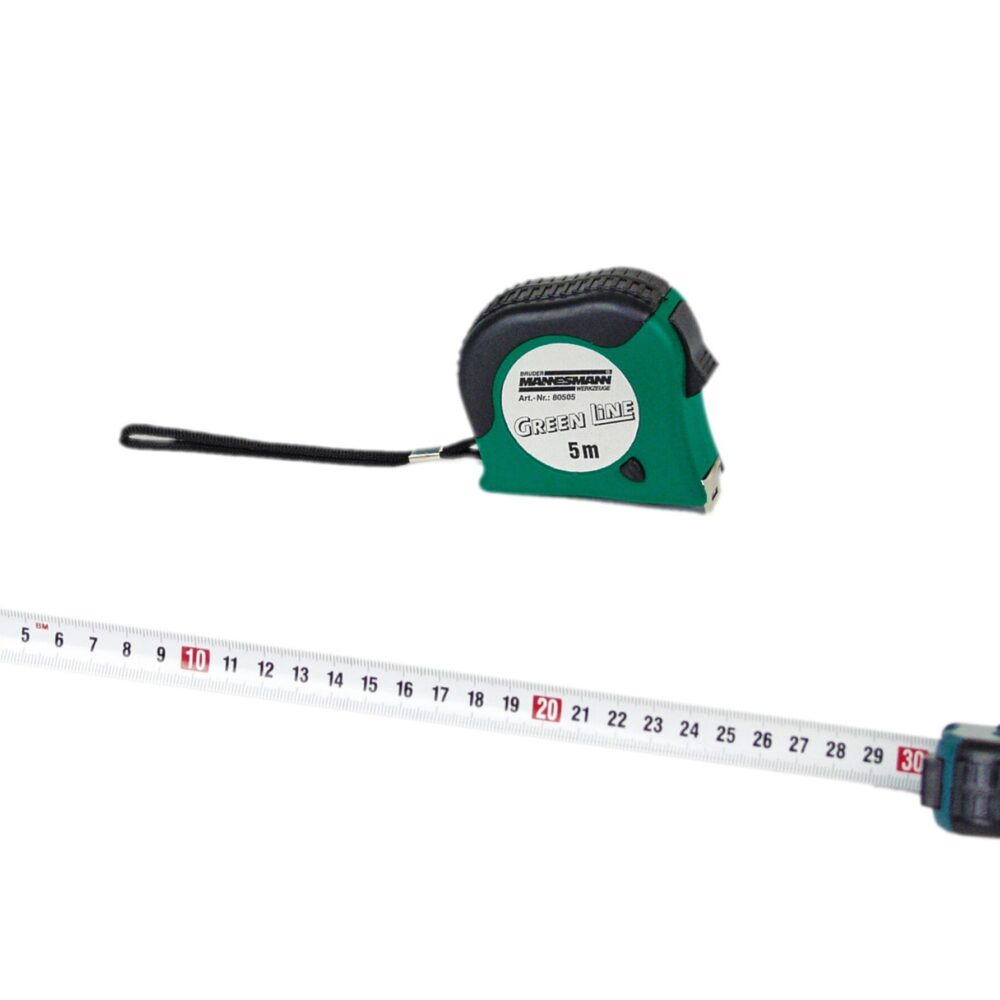 شريط قياس 5 م × 19 مم ، علبة خضراء / سوداء