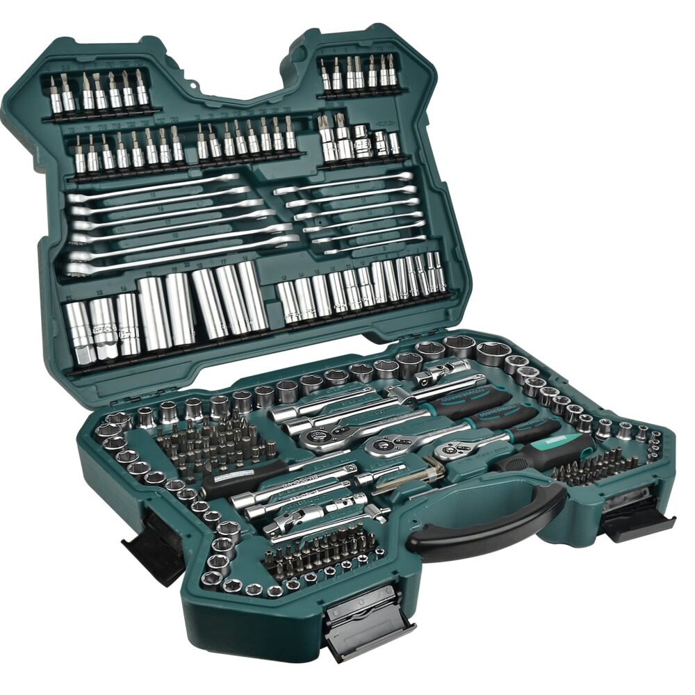 مجموعة وجع المقبس 215 قطعة. 1/4"+3/8"+1/2"