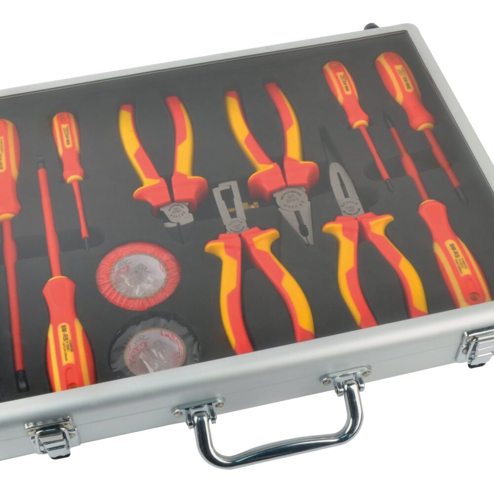 مفك براغي VDE + طقم كماشة ، 13 قطعة.