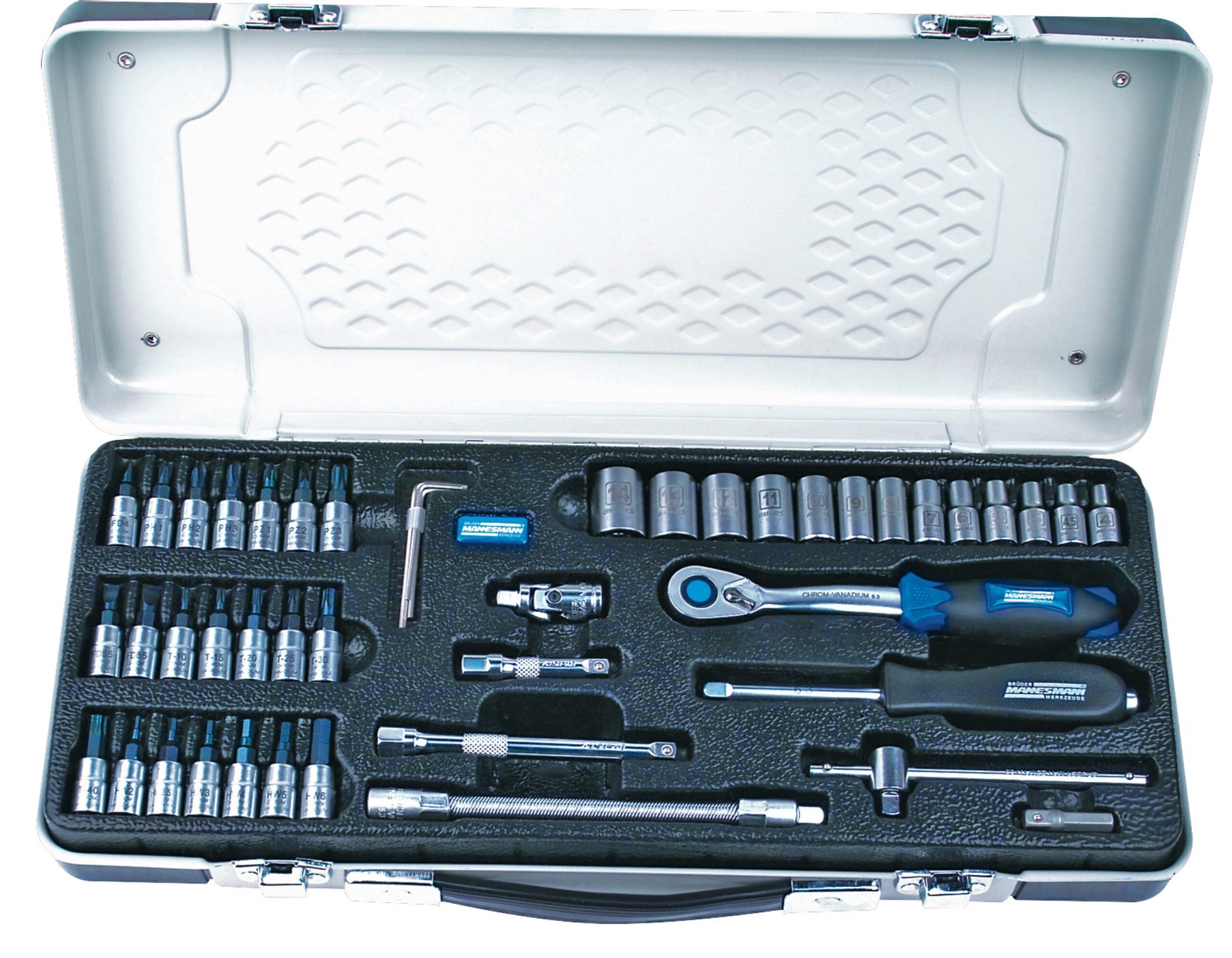 مجموعة وجع المقبس 1/4 بوصة ، 46 قطعة.