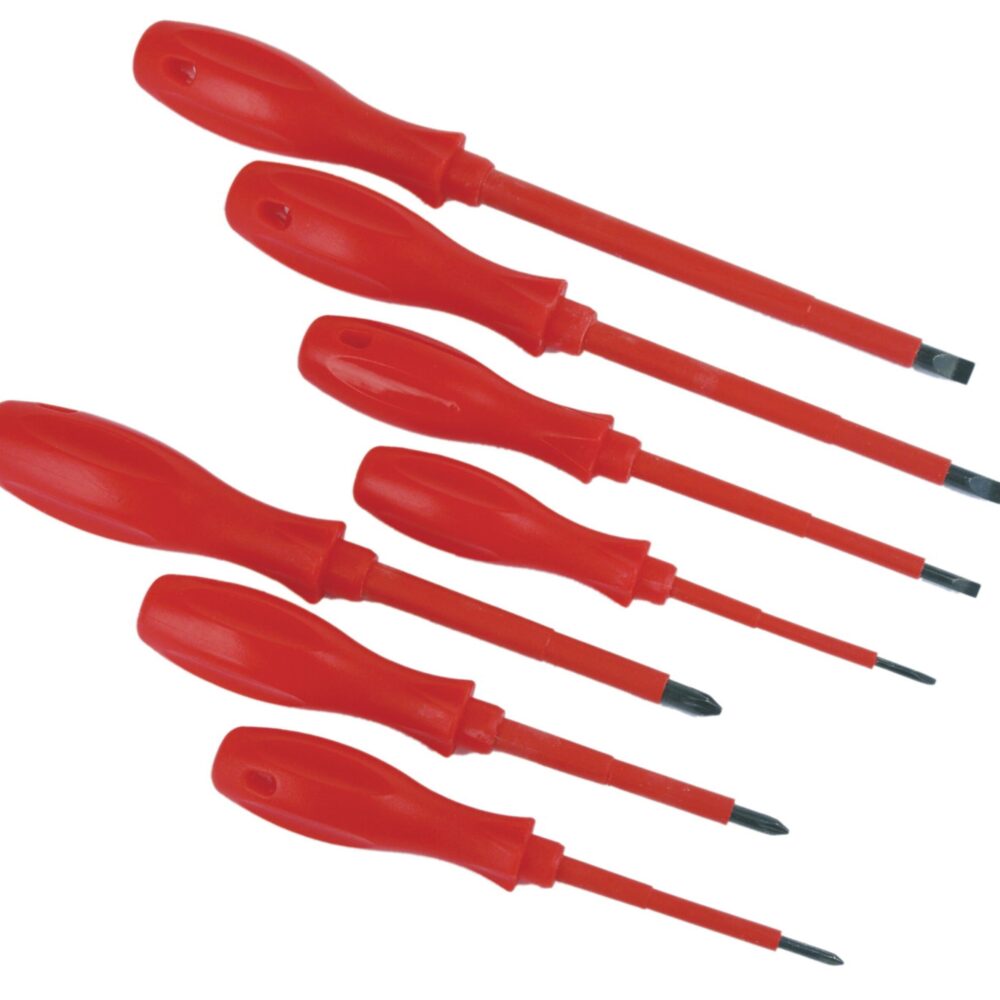 مجموعة مفك كهربائي 7 قطع.