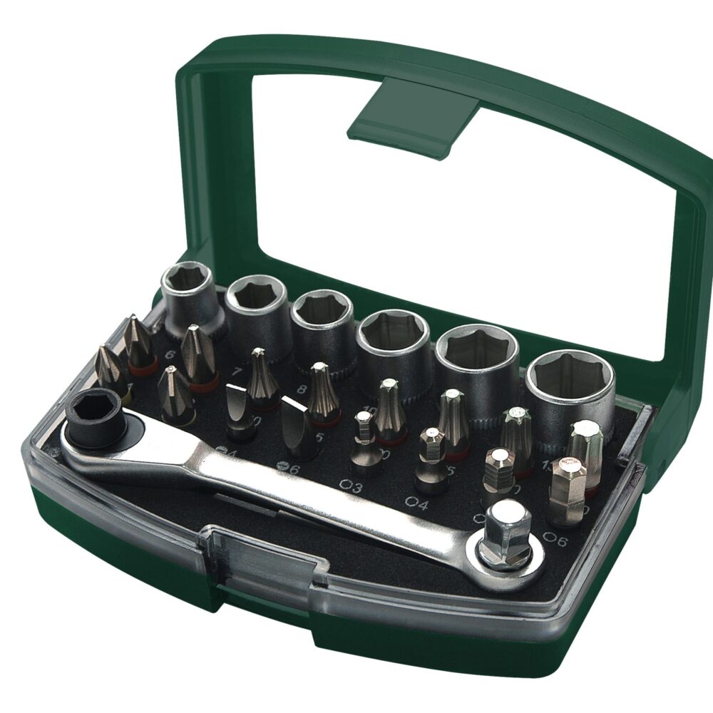 مجموعة وجع بت ومقبس ، 24 قطعة.