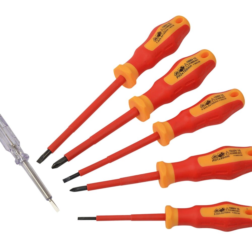 مجموعة مفك البراغي VDE ، 6 قطع.