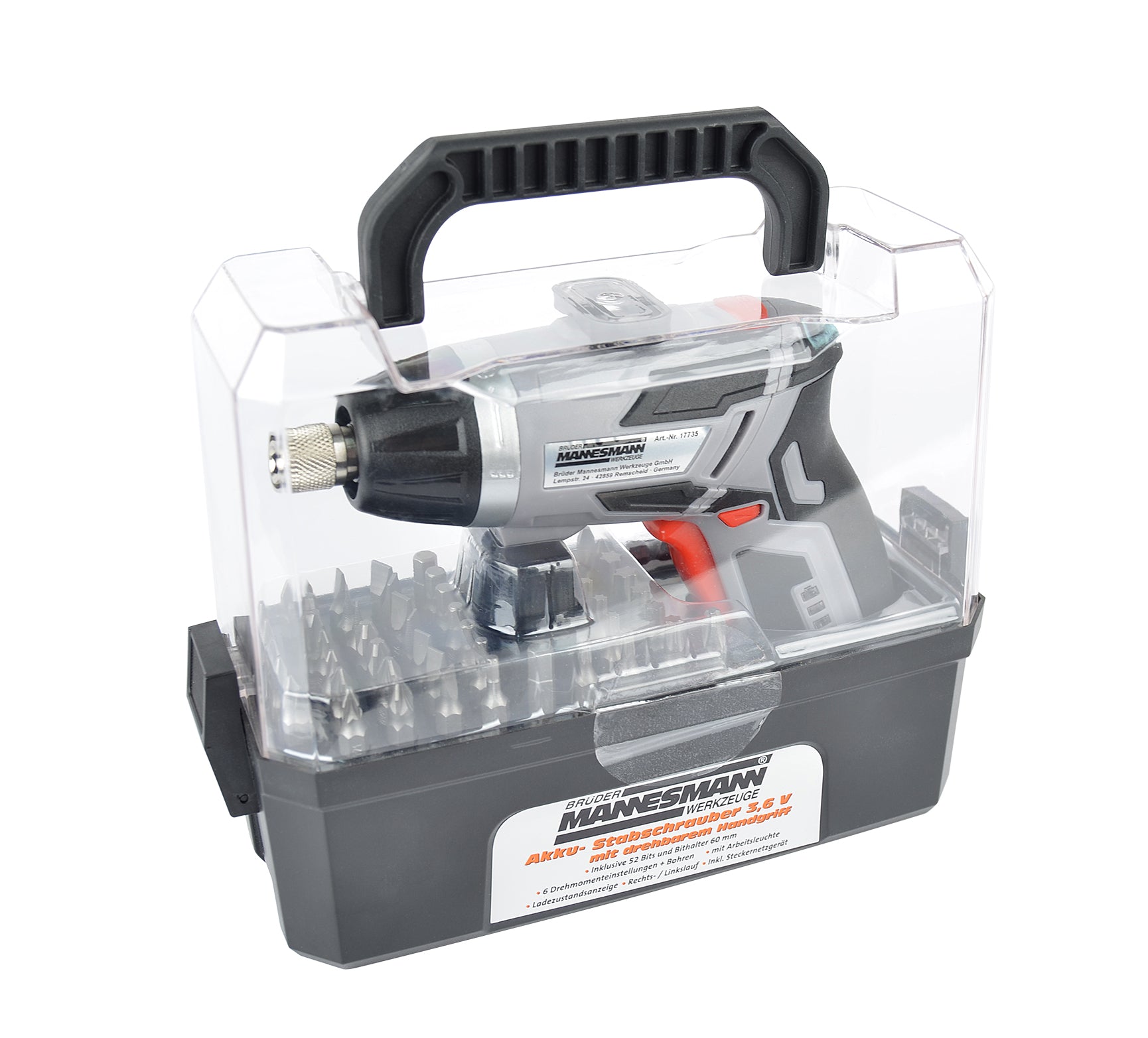 مفك براغي لاسلكي 3.6 فولت مع تشكيلة البتات