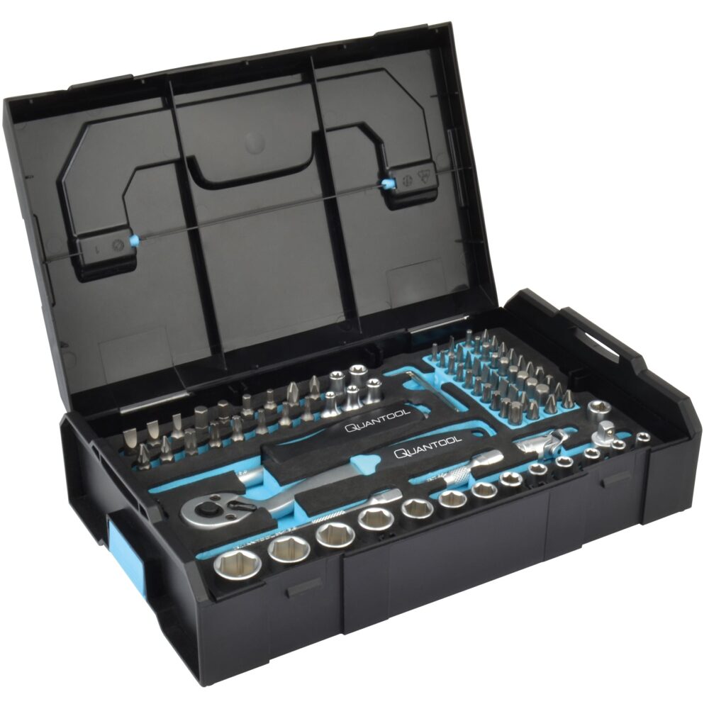 QUANTOOL - طقم مفتاح ربط 85 قطعة. نظام سورتيمو L-Boxx الصغير