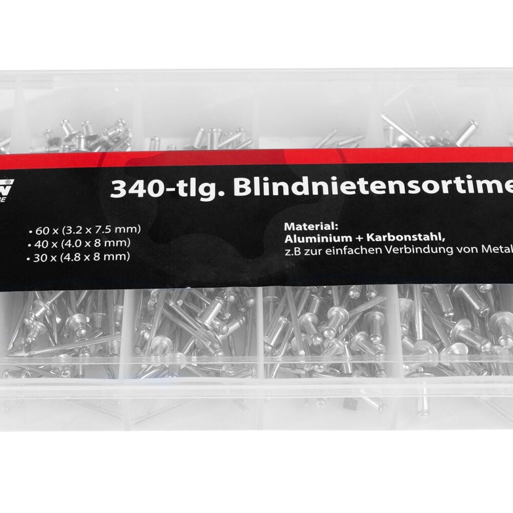 تشكيلة برشام أعمى ، 340 قطعة.