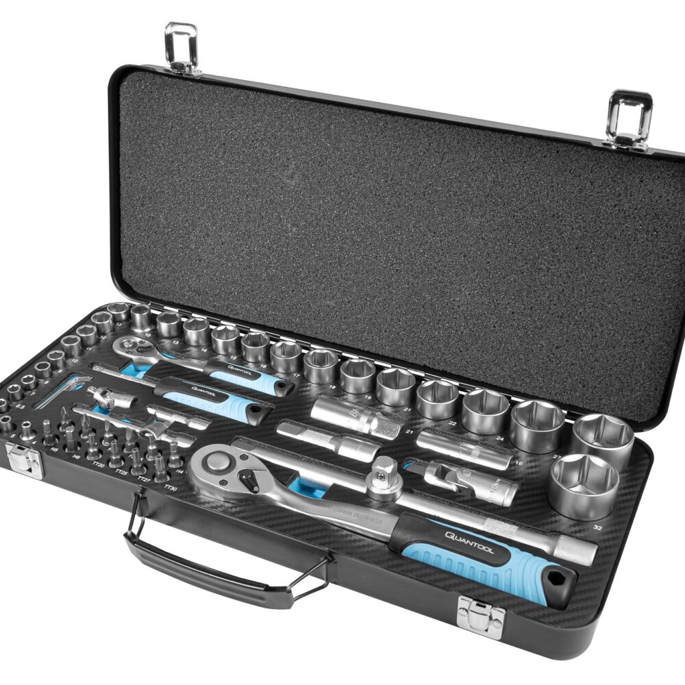 Quantool
 مفتاح ربط ومجموعة بت ، 56 قطعة.