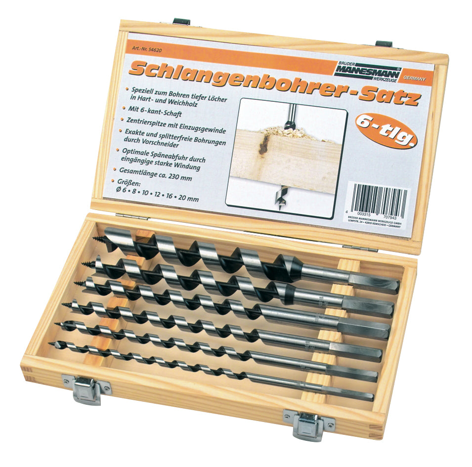 طقم مثقاب خشبي 6 قطع ، طول 230 مم ،