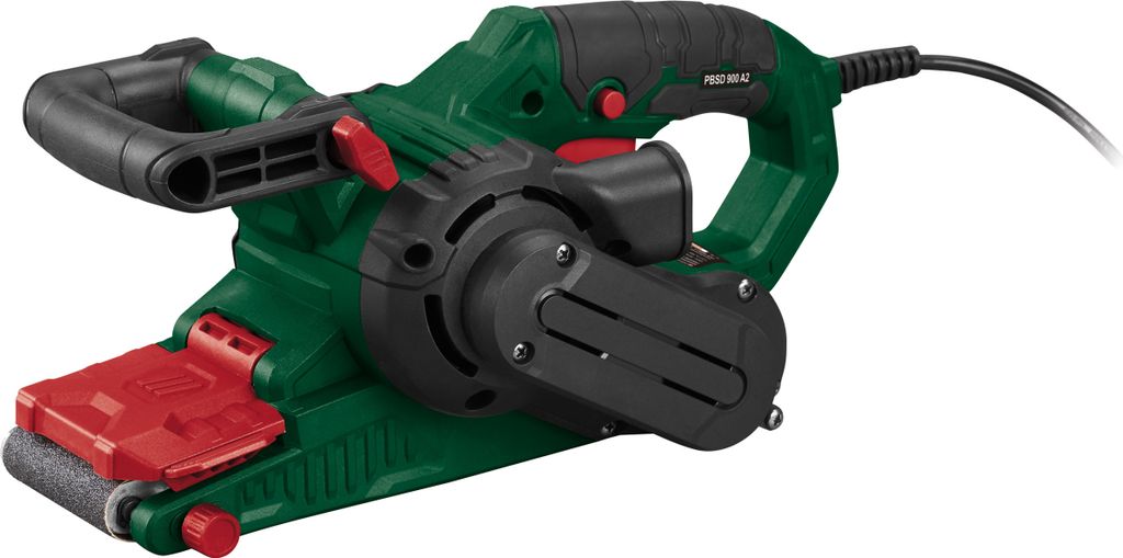 آلة صنفرة حزام بارك سايد® »PBSD 900 A2«، مع صندوق تجميع الغبار القابل للإزالة