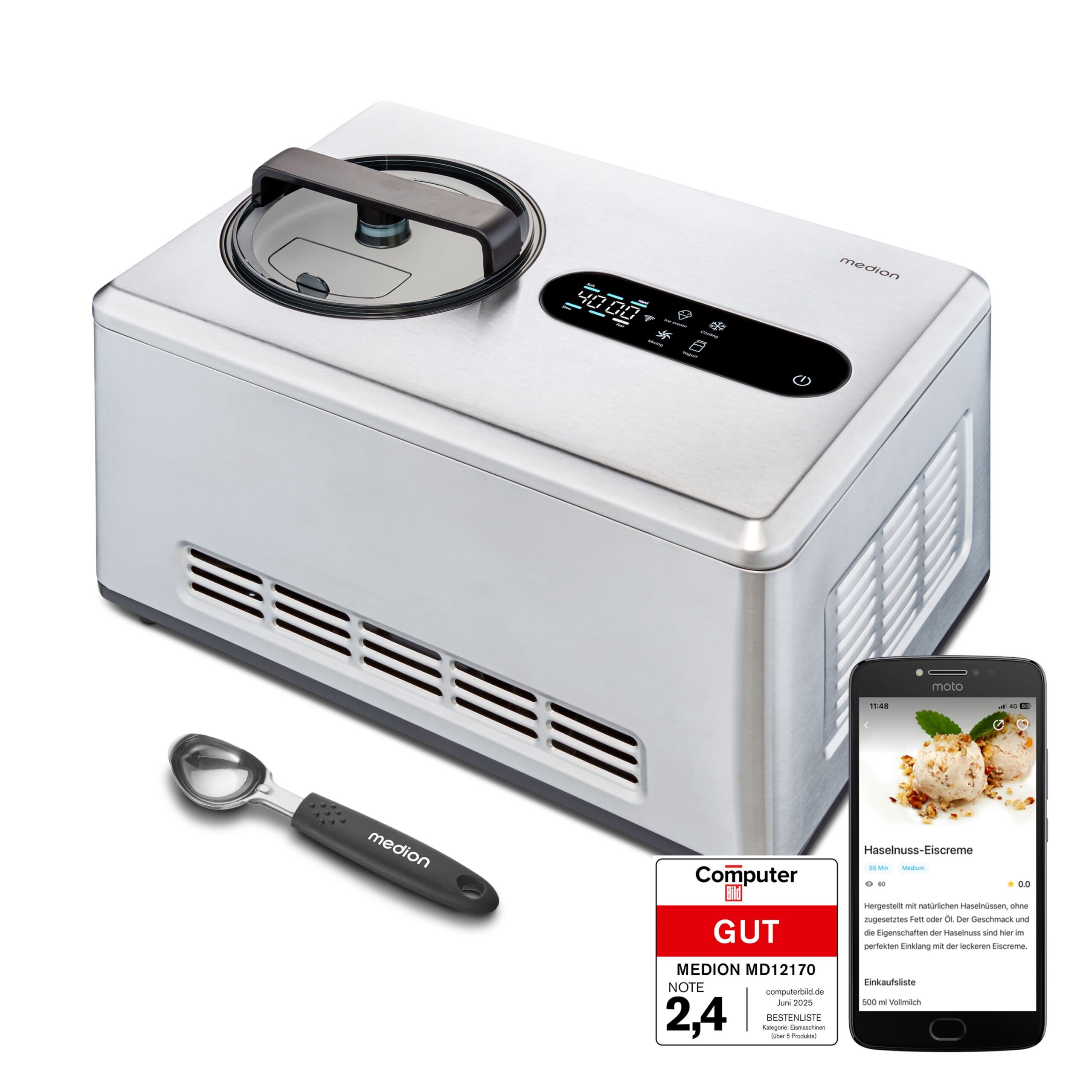 لايف® ماكينة الآيس كريم الذكية MD 12170