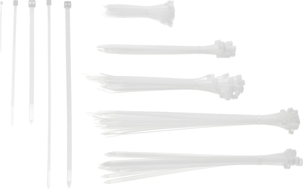 مجموعة ربطة عنق الكابلات بارك سايد 251 قطعة. أبيض