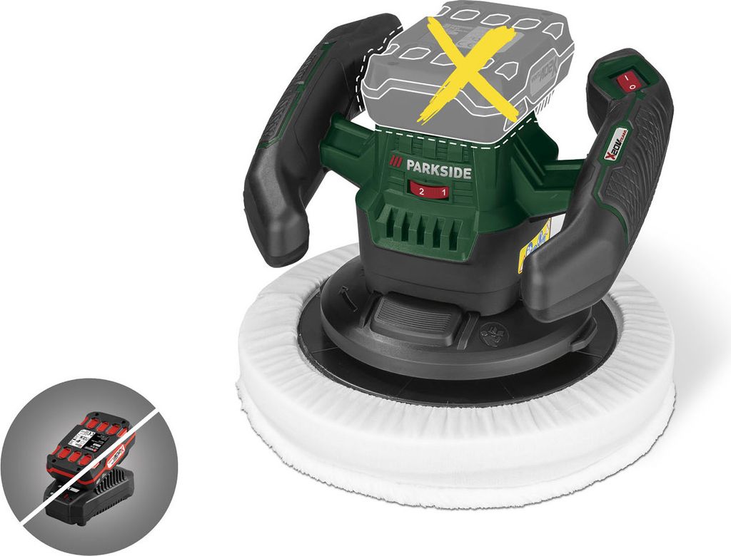 بارك سايد® 20V الملمع اللاسلكي »PPMA 20-li B2«، بدون بطارية وشاحن