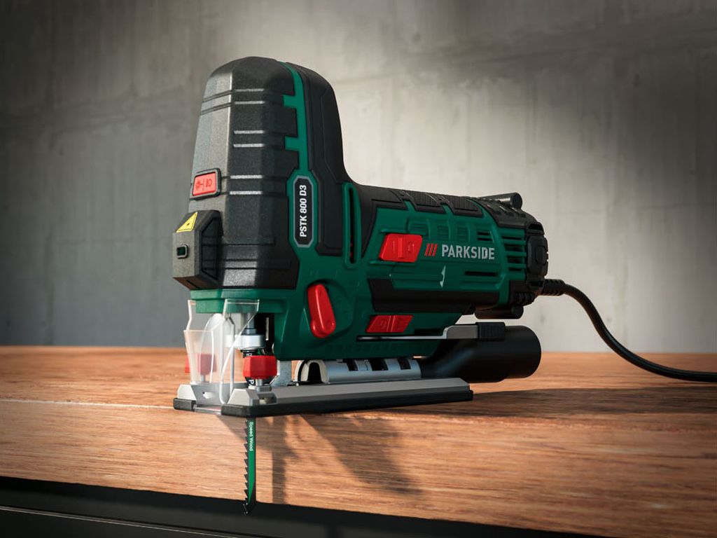 باركسايد® البندول السكتة الدماغية بانوراما »PSTK 800 D3«، 800 واط ، ضربة البندول قابلة للتعديل