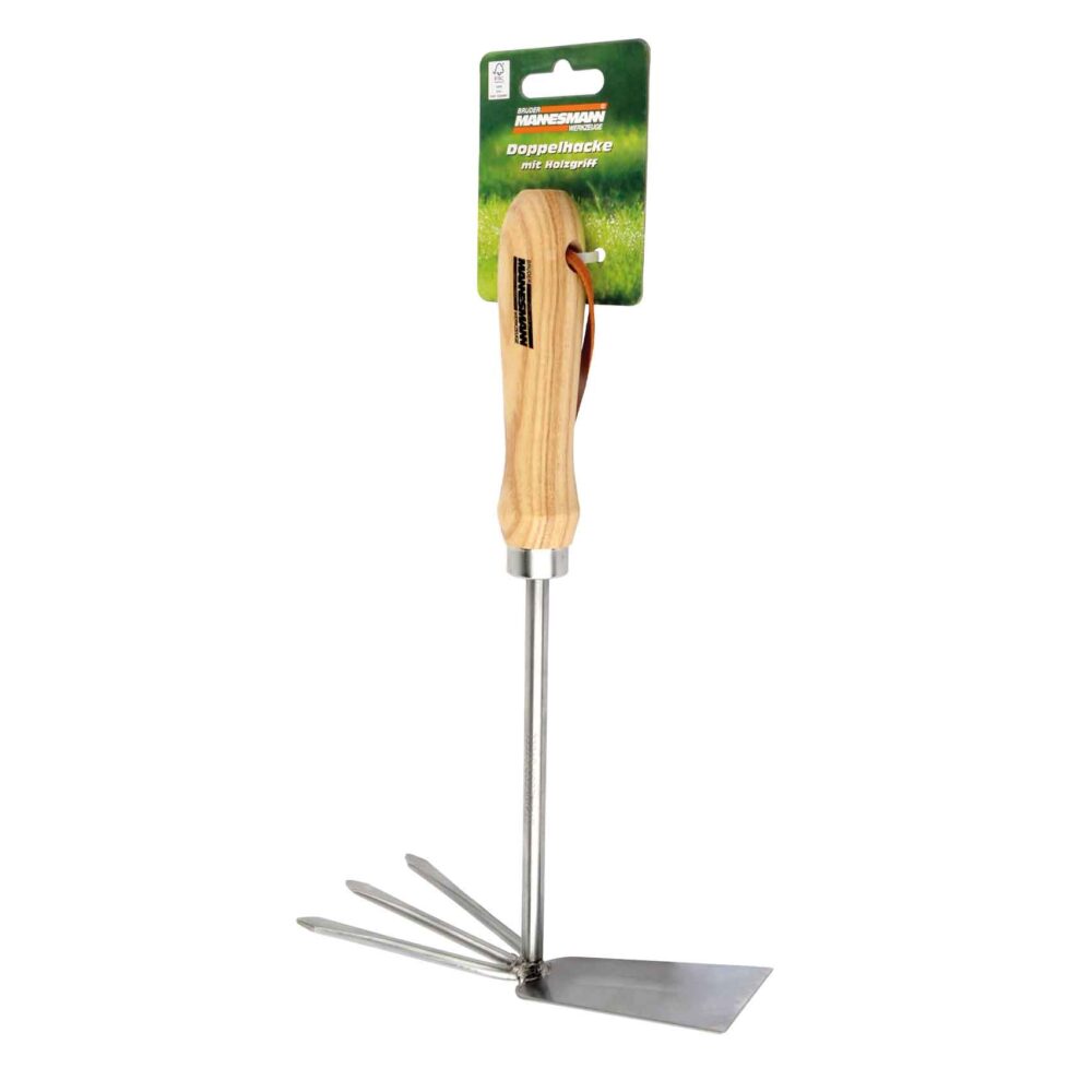 مجرفة مزدوجة ، بمقبض خشبي