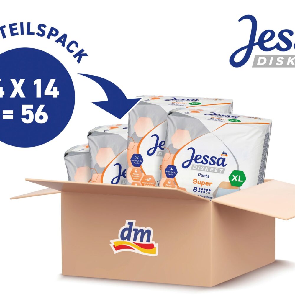 جيسا ديسكريت عبوة سلس البول سوبر حجم XL (4 × 14 قطعة) ، 56 قطعة جهاز طبي