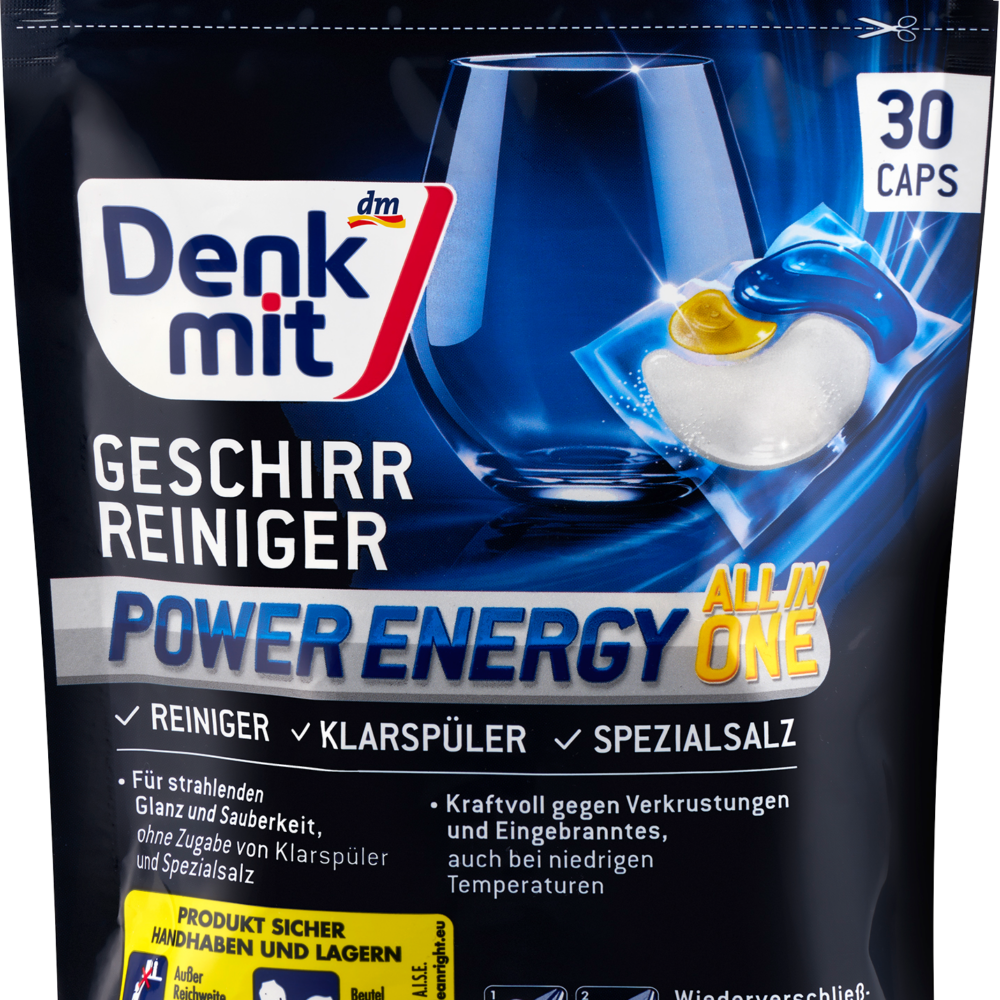 دنكميت أغطية سائل لغسل الصحون طاقة الطاقة، 30 قطعة