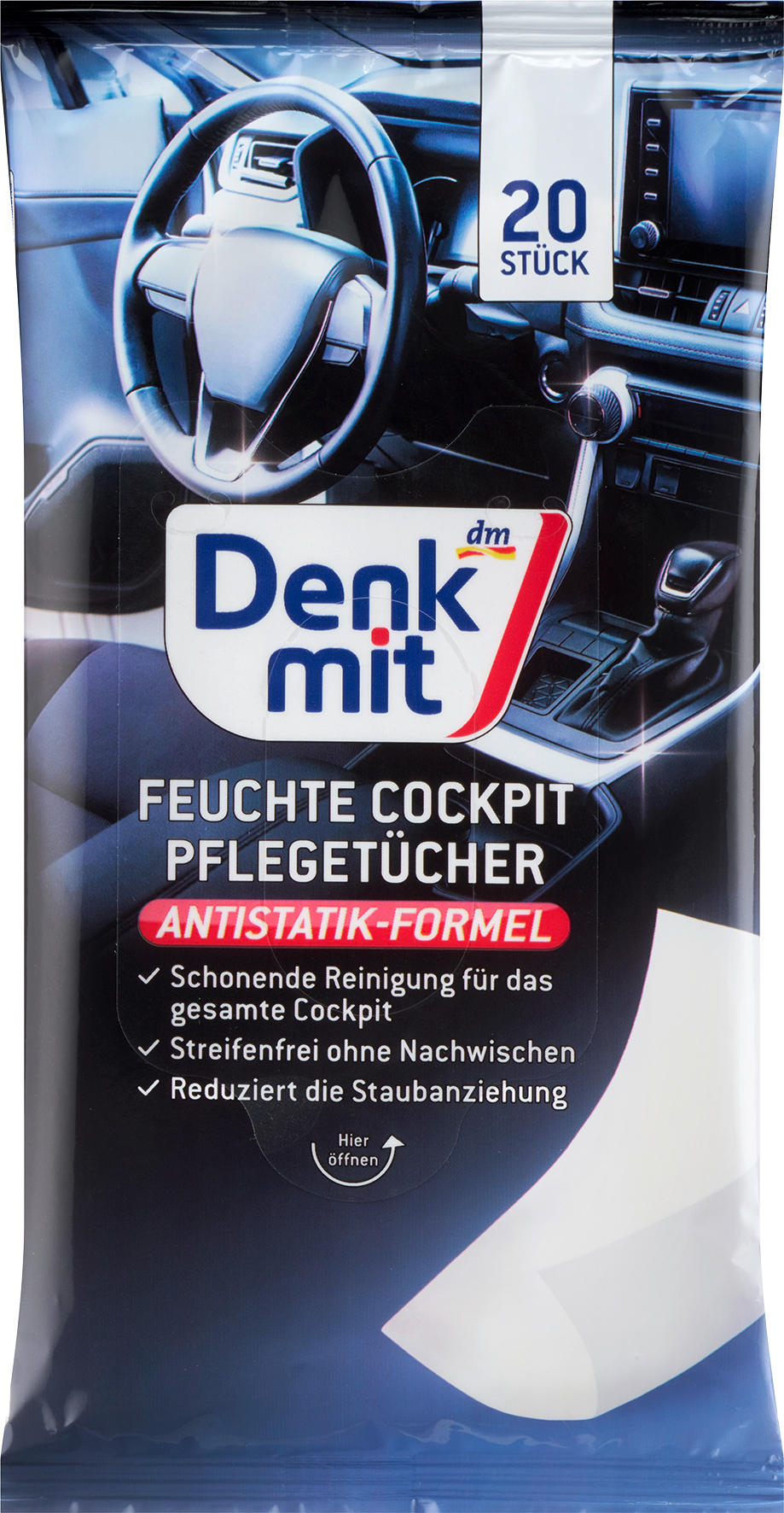 دنكميت مناديل مبللة للتنظيف بالسيارات ، 20 قطعة