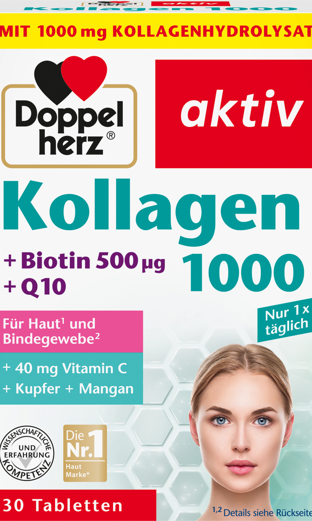 دوبلهيرز كولاجين 1000، أقراص 30 قطعة، 40.8 جممكمل غذائي