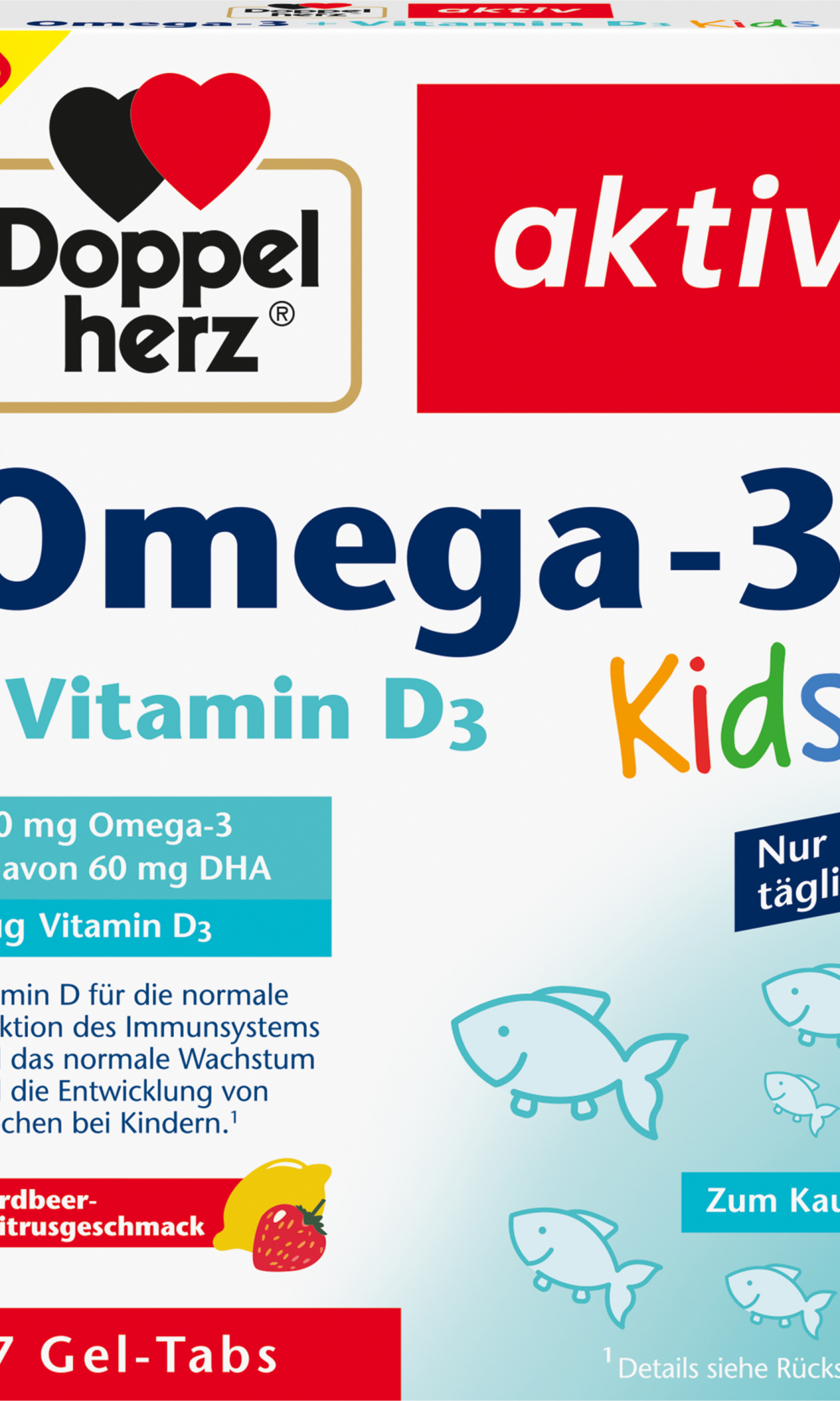 دوبلهيرز، أوميغا 3 + فيتامين د3، أقراص قابلة للمضغ للأطفال، 27 قطعة، 35.1 جممكمل غذائي