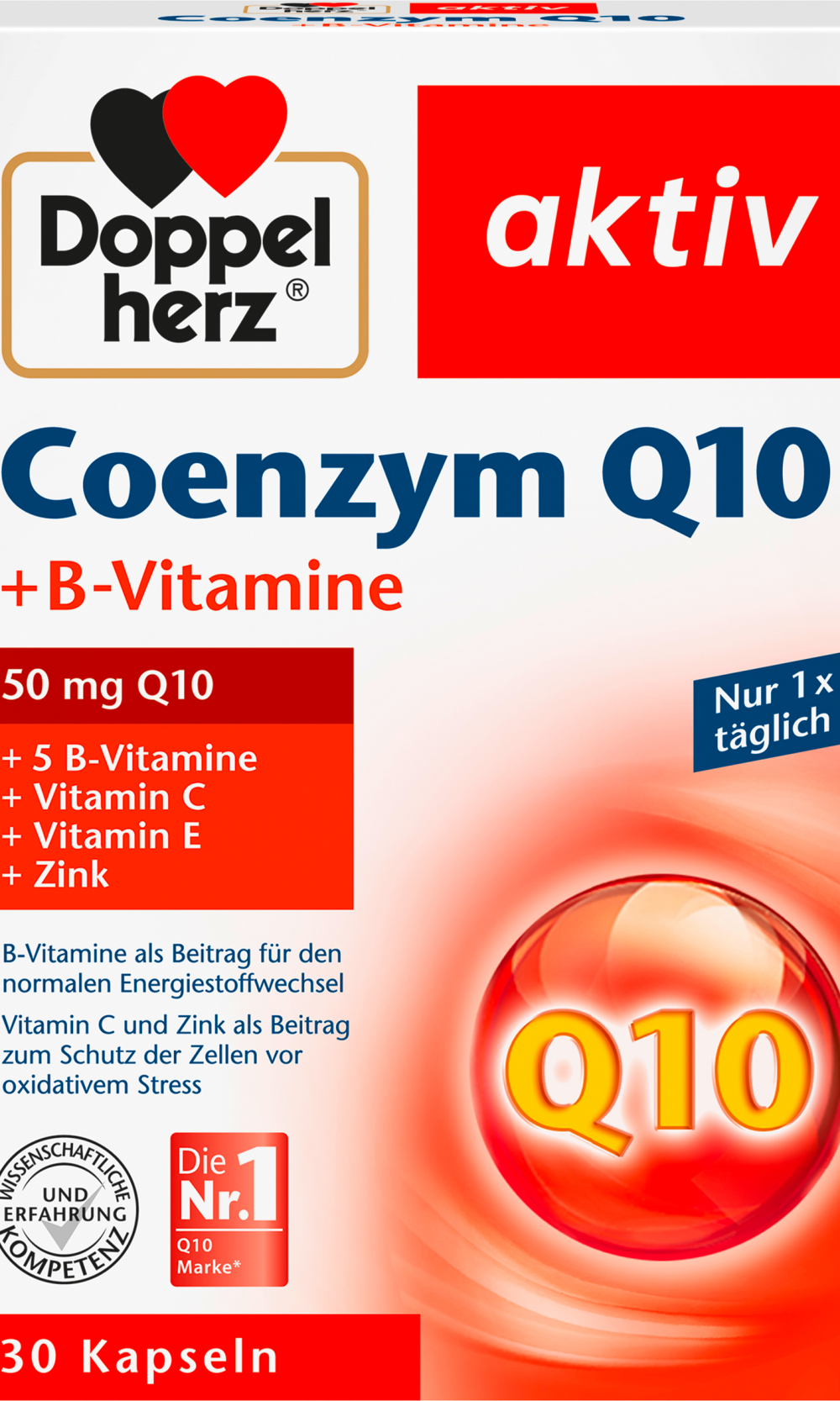دوبلهيرز أنزيم Q 10 + ب كبسولات فيتامين 30 قطعة، 12.5 غراممكمل غذائي