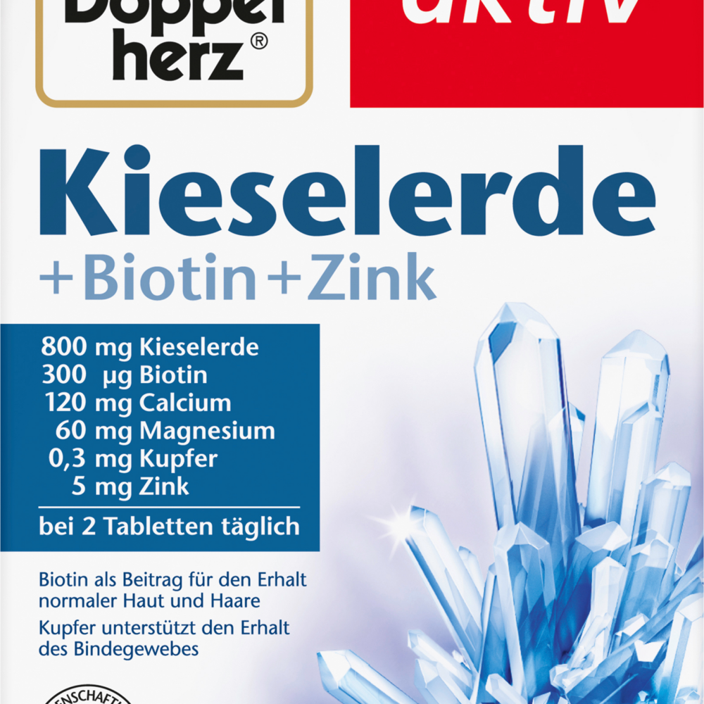 دوبلهيرز سيليكا + بيوتين + أقراص زنك 40 قطعة ، 51.6 جرام مكمل غذائي