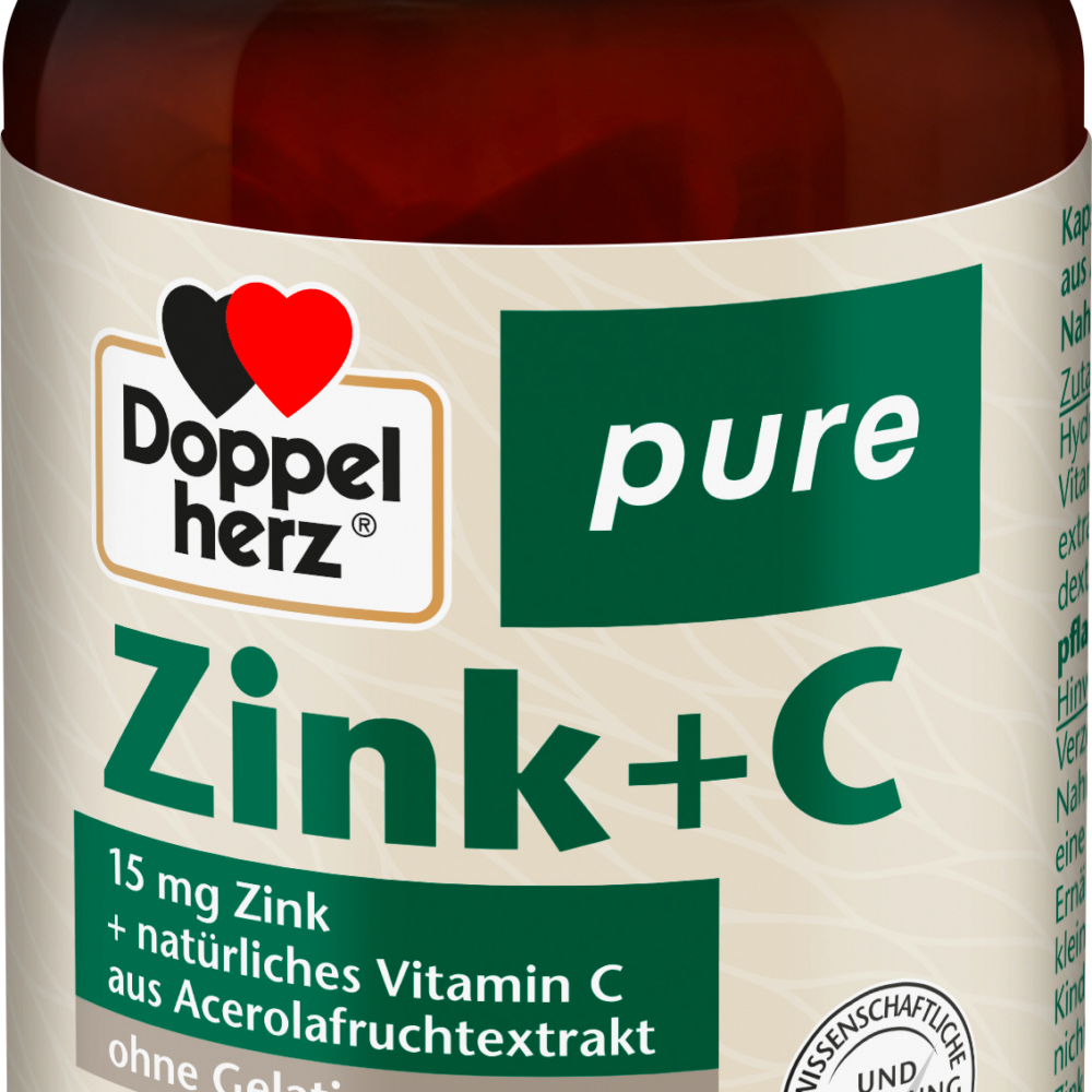 دوبلهيرز كبسولات زنك + سي 60 قطعة، 30 جم مكمل غذائي