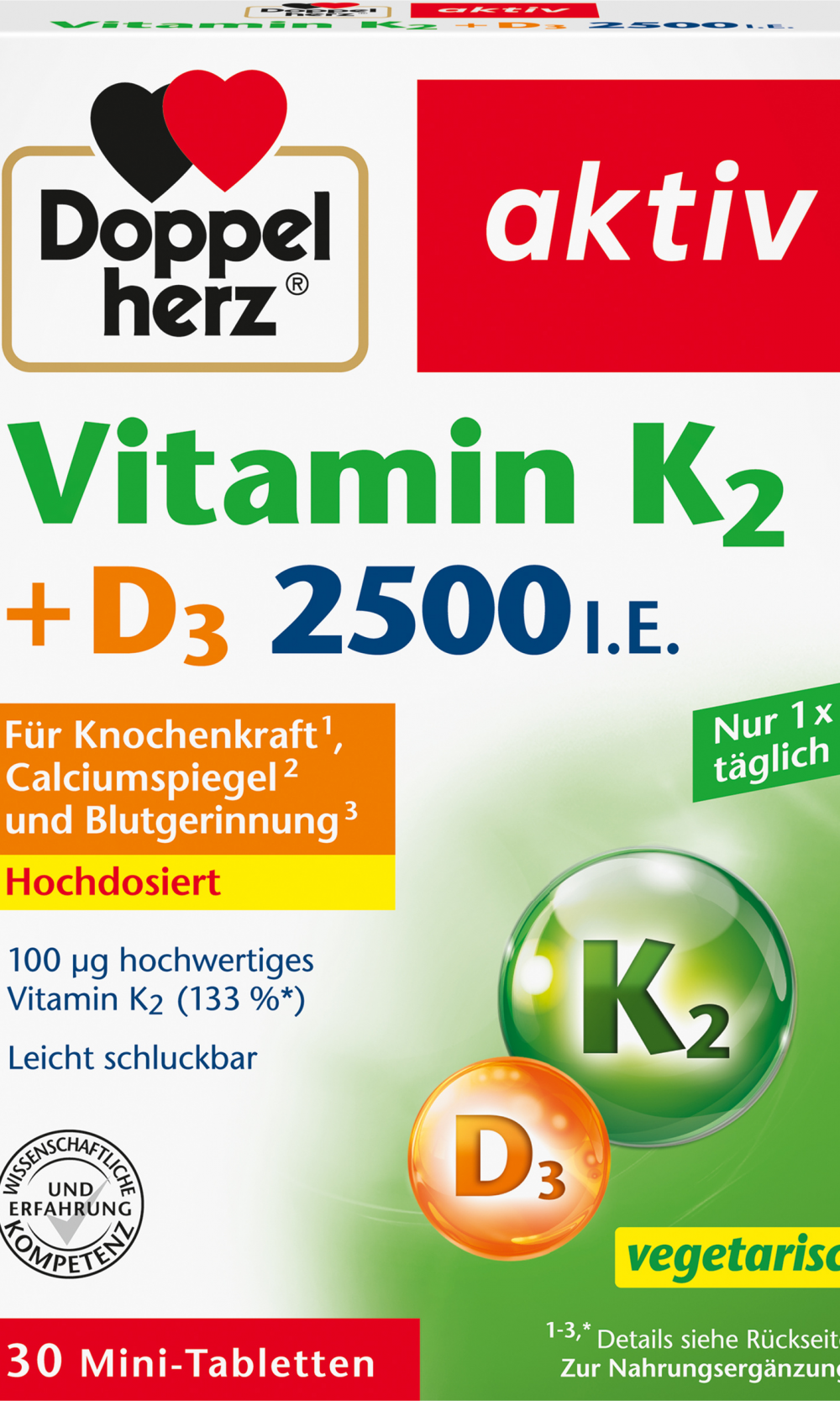 دوبلهيرز فيتامين ك2 + د3 2500 وحدة دولية أقراص 30 قطعة، 13.1 غراممكمل غذائي