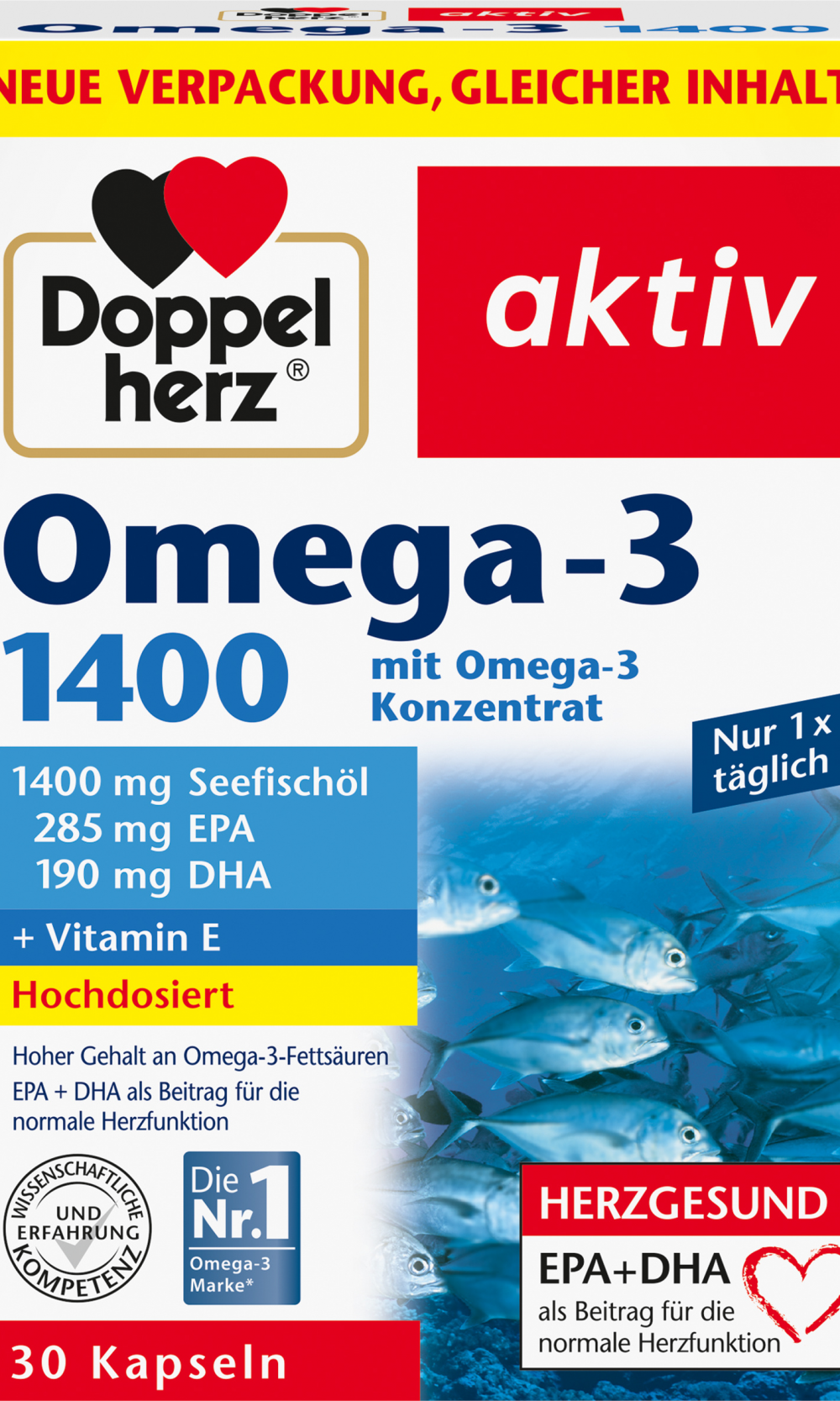 دوبلهيرز أوميغا 3 1400 كبسولة 30 قطعة ، 59.2 جرام مكمل غذائي