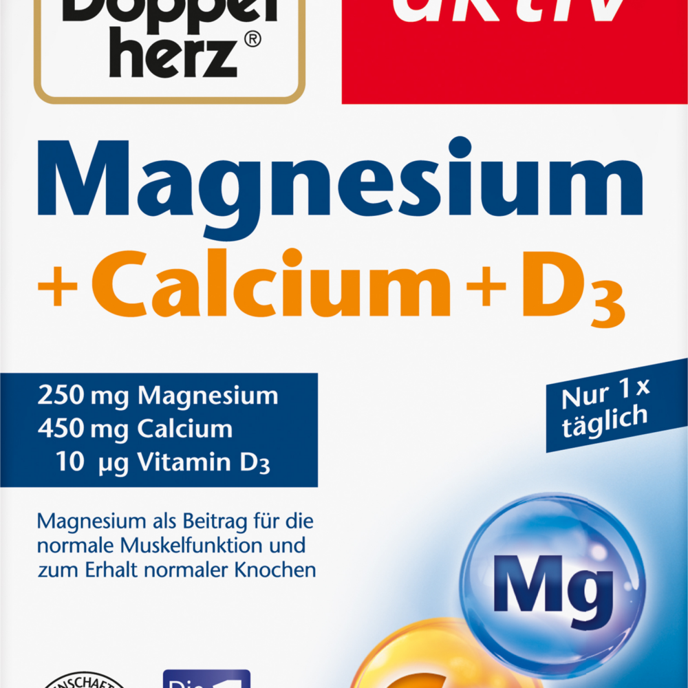 دوبلهيرز مغنيسيوم + كالسيوم + فيتامين د 3 أقراص 40 قطعة، 79.2 جرام مكمل غذائي