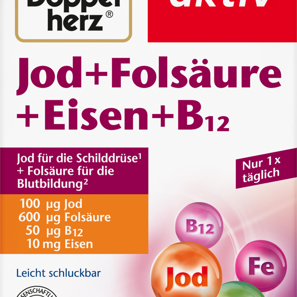 دوبلهيرز يود + حمض الفوليك + أقراص الحديد 45 قطعة ، 20.4 جرام مكمل غذائي